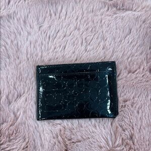 Coach Black Embossed Card Holder